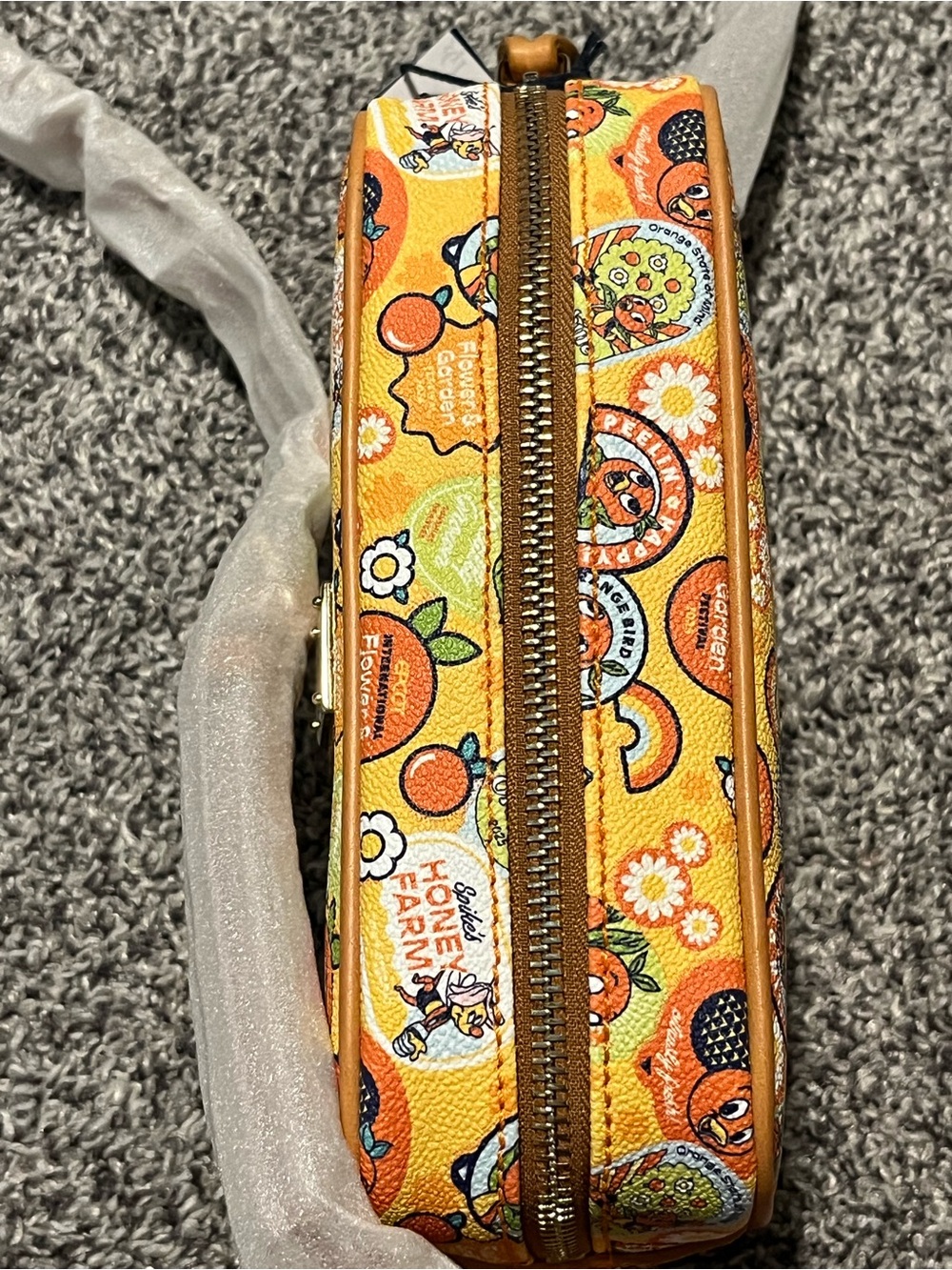 Dooney & Bourke Disney Epcot 2025 Flower & Garden Orange Bird Crossbody - Picture 5 of 7